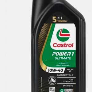 Castrol POWER1 ULTIMATE 10W-40 Full Synthetic Motorcycle Engine Oil – 1L